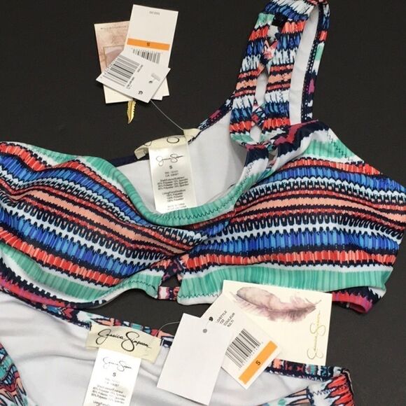 Jessica Simpson multicolored one-shouldered bikini - Picture 11 of 13